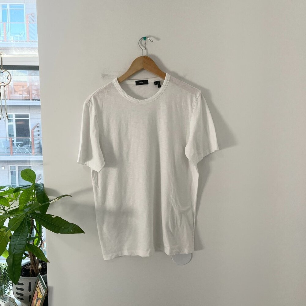 Theory Men's White Short Sleeve Top Size Small